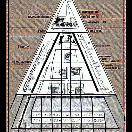 Prompt: blueprint of pyramid