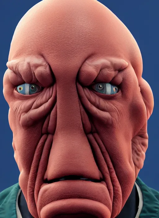 Image similar to 3 0 0 0 ( dr. john a. zoidberg ), portrait photography feroflex photorealistic studio lighting ektachrome detailed intricate face details, ultradetails, beautiful face, realistic shaded perfect face, extremely fine details, artstation