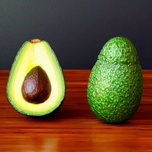 Prompt: avocado as salt and pepper shaker