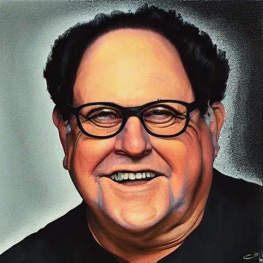 Image similar to painting of denny devito, professional, digital art, realistic