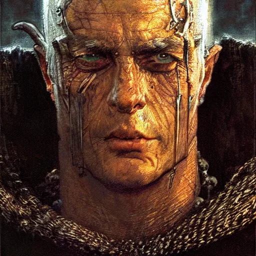 Image similar to dark souls knight, realistic closeup portrait art by norman rockwell and donato giancola and greg rutkowski