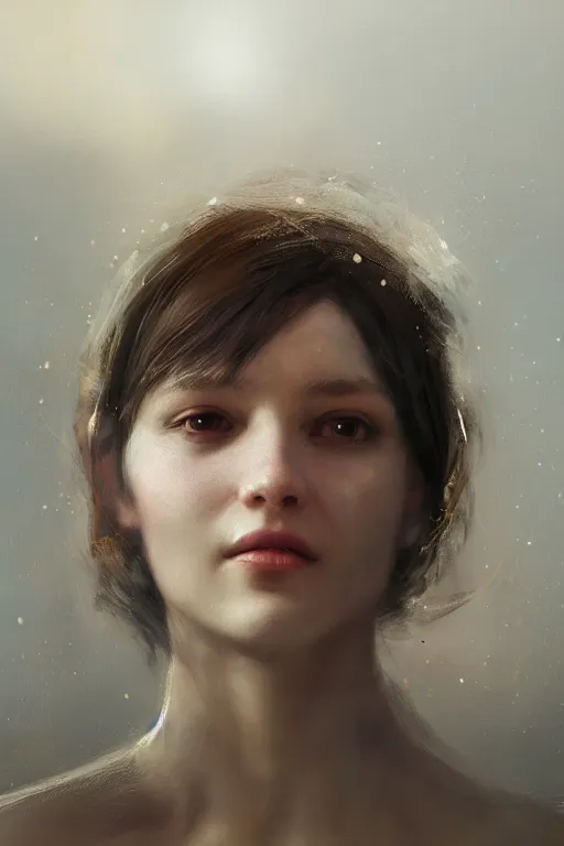 Image similar to Artificial Intelligence, joyful, close-up portrait, intricate, elegant, volumetric lighting, scenery, digital painting, highly detailed, artstation, sharp focus, illustration, concept art, ruan jia, steve mccurry