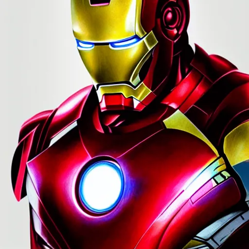 Image similar to photorealistic shockingly amazing portrait of Iron Man extremely detailed, made by wlop and maxwell boas