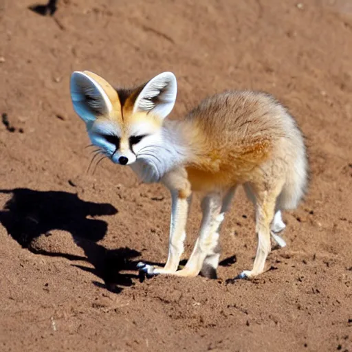 Prompt: fennec fox, world famous merchant