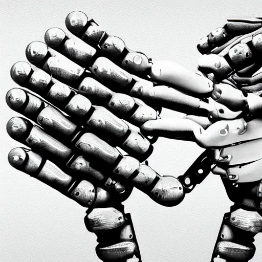 Prompt: you understand mechanical hands, robotic hand surreal