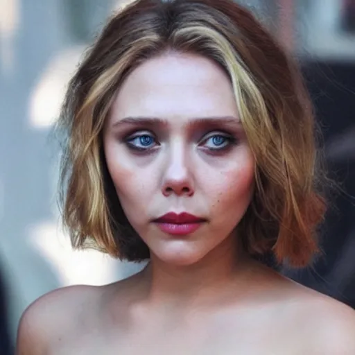 Image similar to elizabeth olsen mixed with scarlett johansson