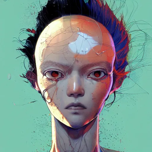 Image similar to prompt : doomer portrait soft light painted by james jean and katsuhiro otomo and erik jones, inspired by akira anime, smooth face feature, intricate oil painting, high detail illustration, sharp high detail, manga and anime 1 9 9 9