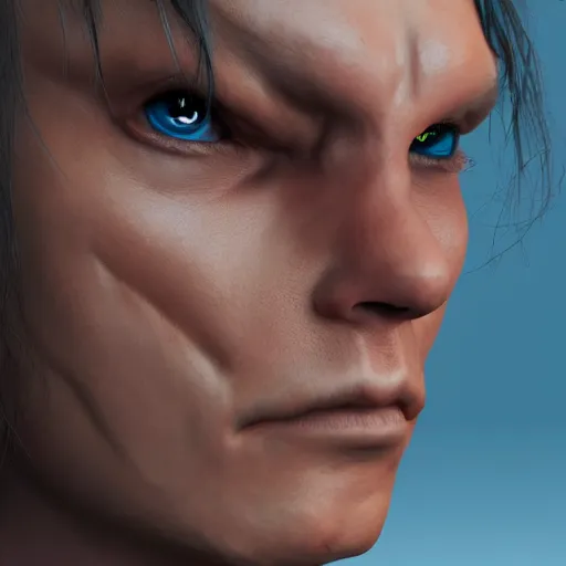 Image similar to human - dragon hybrid, close up face, 8 k, hyperrealistic, trending on artstation