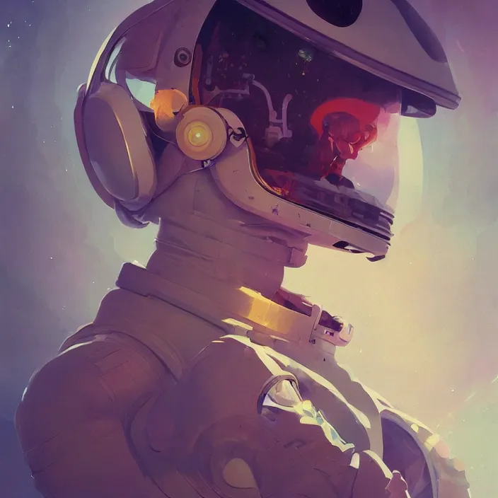 Prompt: a beautiful portrait painting of an astronaut by sergey kolesov and pascal blanche and greg rutkowski andsachin teng. in style of digital art. colorful comic, symmetry, hyper detailed. octane render. trending on artstation