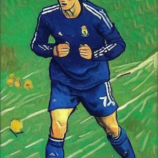 Image similar to cristiano ronaldo by van gogh