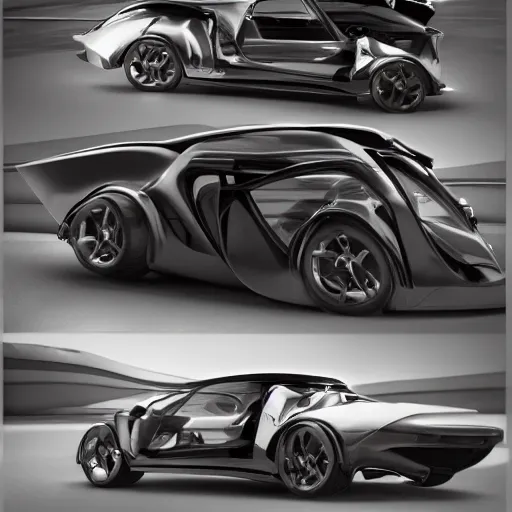 Image similar to khyzyl saleem car : medium size: 7, u, x, y, o medium size form panels: motherboard medium size forms : zaha hadid architecture big size forms: brutalist medium size forms: sci-fi futuristic setting: Ash Thorp car: ultra realistic phtotography, keyshot render, octane render, unreal engine 5 render , high oiled liquid glossy specularity reflections, ultra detailed, 4k, 8k, 16k: blade runner 2049 color colors : cinematic, high contrast