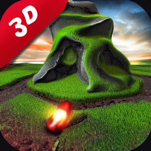 Image similar to 3 d nightmare dream horrifying landscape emulator