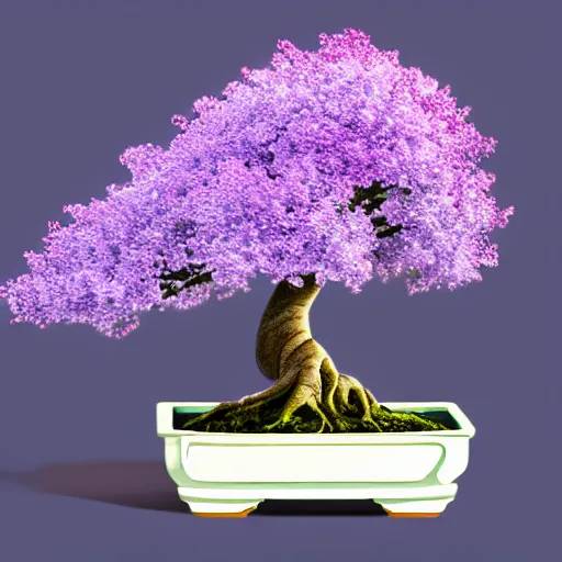 Image similar to bonsai lilac! tree but minimalistic concept art by frank stella gilleard james whalen tom, colorful, soft light, trending on artstation, minimalism