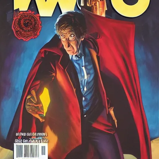 Prompt: comic book cover for'doctor who in the nightclub of terror ', art by alex ross