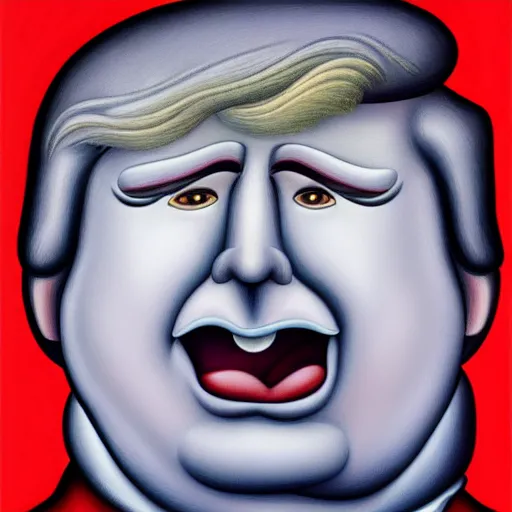 Prompt: trump as fernando botero style, award winning painting, mate, trending in artstation, oil painting