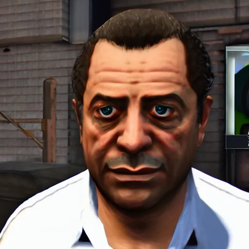 Prompt: screenshot of Lester Green in GTA V