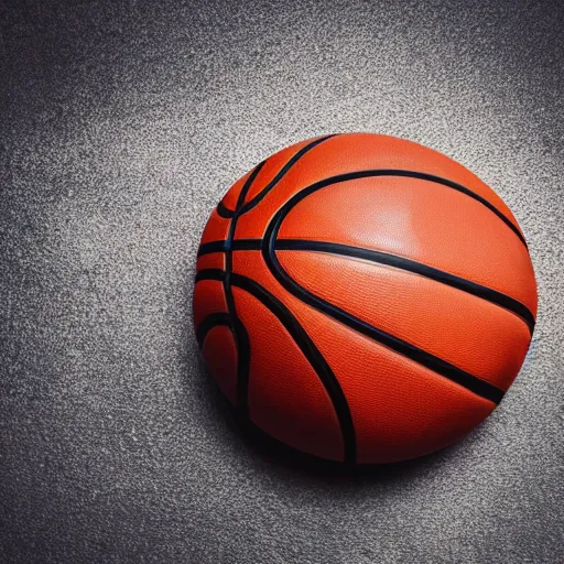 Image similar to studio photo of a floating a leather basketball, hyper realistic, 8 k