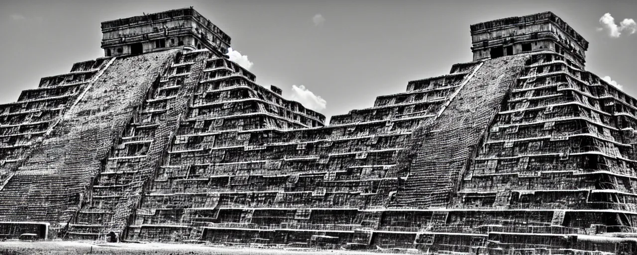 Prompt: spaghetti growing on top of chichen itza, 1 5 0 0's, fine detail, sigam 2 0 mm, in the style of galen rowell, retro,