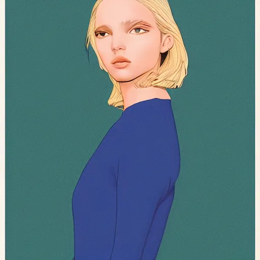 Image similar to sasha luss retro minimalist portrait by jean giraud, moebius starwatcher comic, sharp, smooth face, 8 k