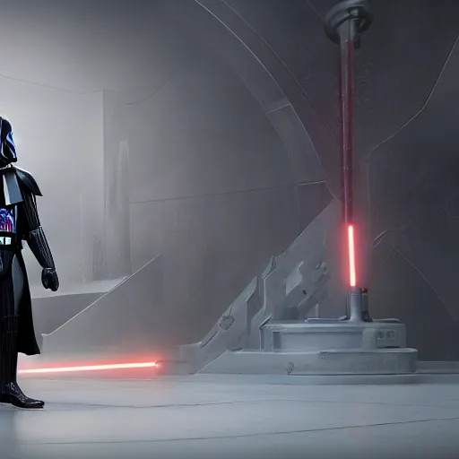 Image similar to full body of darth vader, 8 k uhd, unreal engine, octane render in the artstyle of finnian macmanus, john park and greg rutkowski