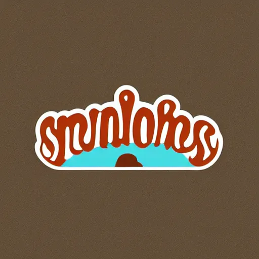 Image similar to Spencers Shroomery logo. Mushroom theme colorful retro styling by ivan chermayeff