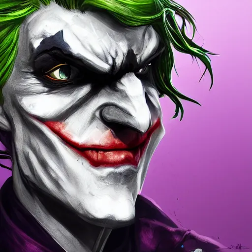 Prompt: Joker wearing armor, artstation, highly detailed, highly realistic