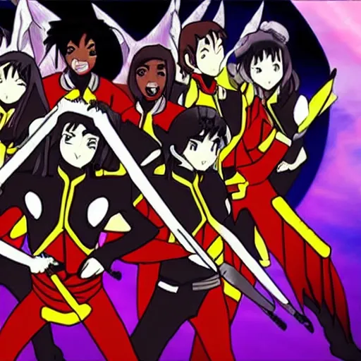 Prompt: A picture of a Klingon musical, in an anime style