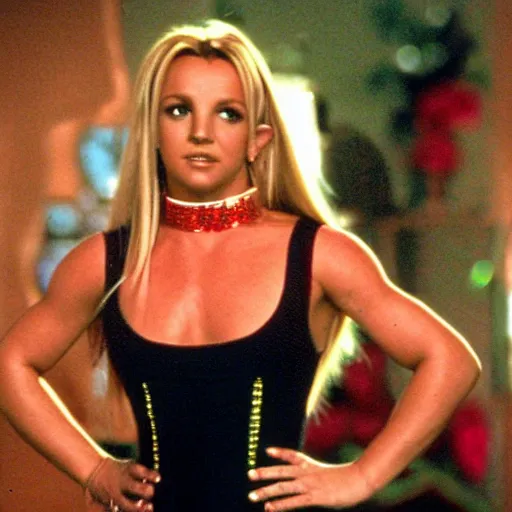 Prompt: 2 0 0 1 britney spears as jeannie in i dream of jeannie, 8 k movie still