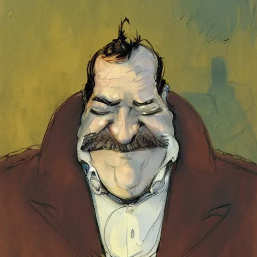 Image similar to the drunk french baron by peter de seve