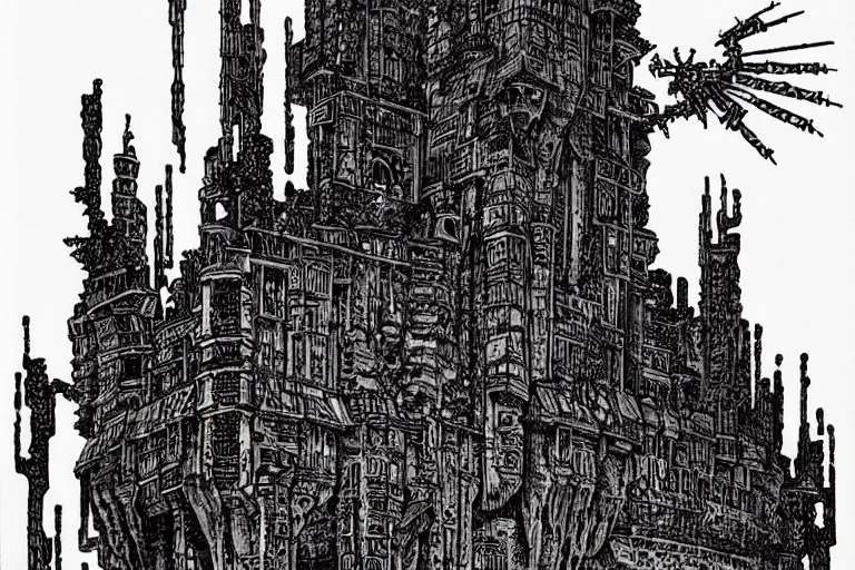 Image similar to castle by Philippe Druillet