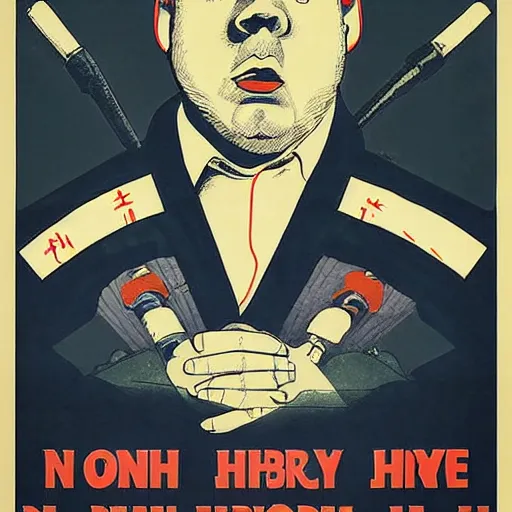 Image similar to NO JONAH HILLS ALLOWED. JONAH HILL is the subject of this ukiyo-e hellfire eternal damnation catholic strict propaganda poster rules religious. WE RULE WITH AN IRON FIST. mussolini. Dictatorship. Fear. 1940s propaganda poster. ANTI JONAH HILL. 🚫 🚫 JONAH HILL. POPE. art by joe mugnaini. art by dmitry moor. Art by Alfred Leete.