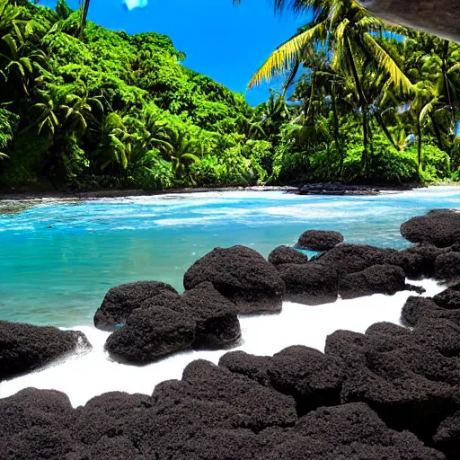 Prompt: samoa landscape, tropical, scenic