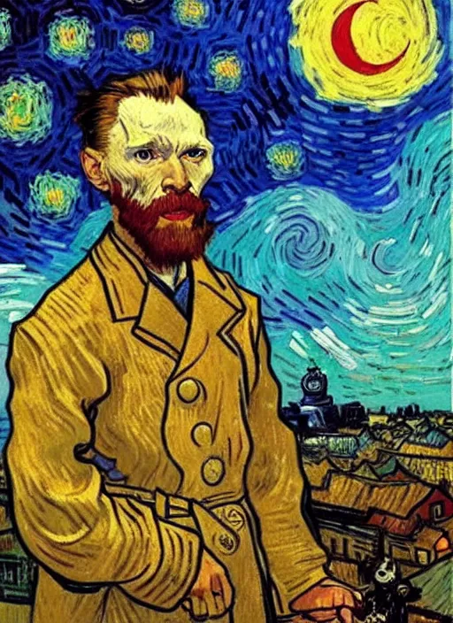 Image similar to capetown painted vincent van gogh by chiara bautista and norman rockwell and greg rutkowski weta studio, and lucasfilm