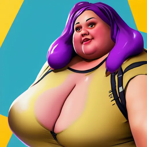 Image similar to obese woman fortnite skin