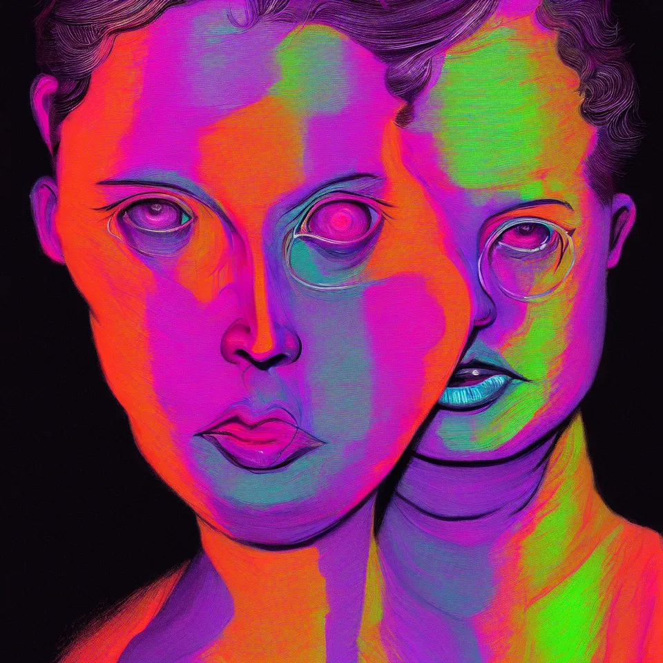 Image similar to bright psychedelic todd solondz turning into a woman, diffuse lighting, fantasy, intricate, elegant, highly detailed, lifelike, photorealistic, digital painting, artstation, illustration, concept art, smooth, sharp focus, art by francis bacon