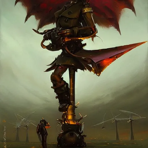 Image similar to level wind turbine propeller winged in Hand Crafted from composite materials by Futuristic Steampunk Genius Gnomes. Painting by anato finnstark greg rutkowski Donato Giancola Jeff Simpson stamp acrylic