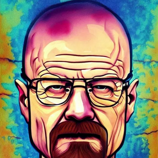 Prompt: Walter White Abstract Art