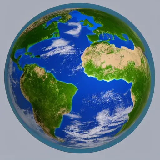 Image similar to 3 d render of earth, white background