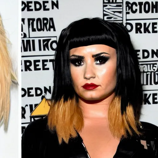 Prompt: Demi Lovato dressed as Debbie Harry