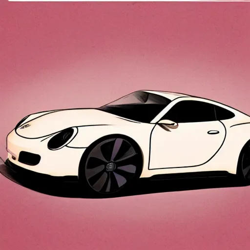 Prompt: porche concept art