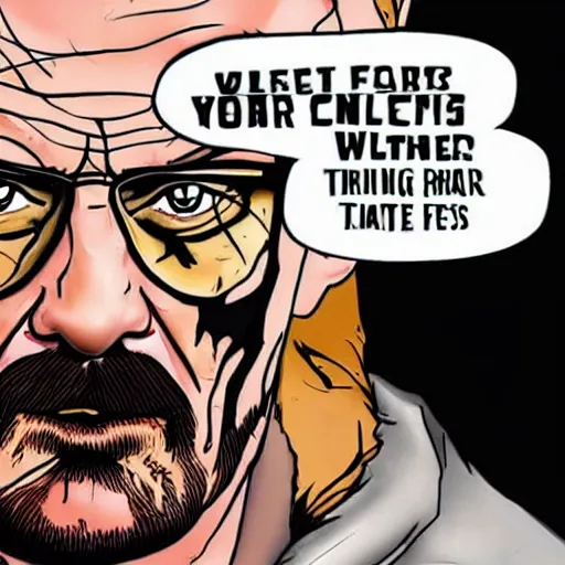 Prompt: walter white as venom, cooking meth