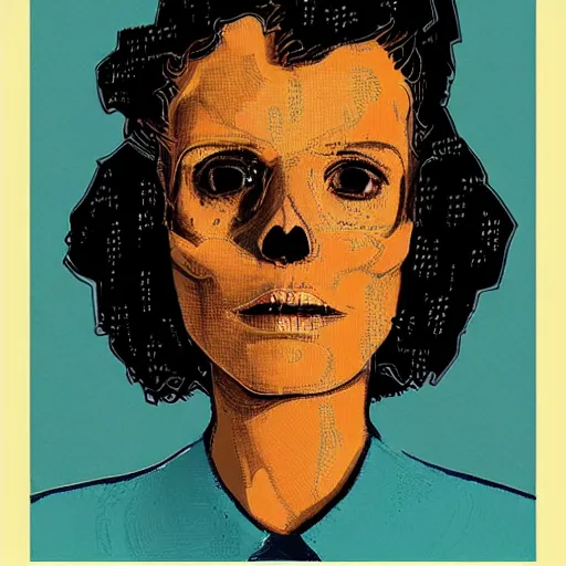 Image similar to portrait skull girl by hockney, tom whalen, laurie greasley, jc leyendecker and singer sargent