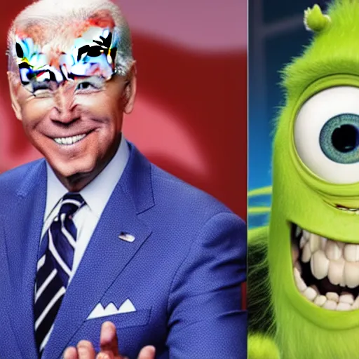 Prompt: joe biden in monsters Inc