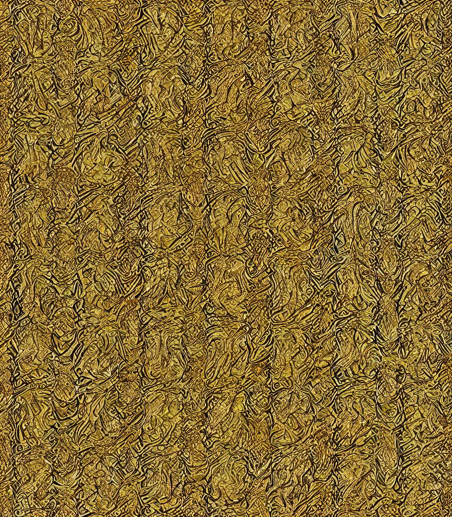 Prompt: intricate transparent golden pattern texture map