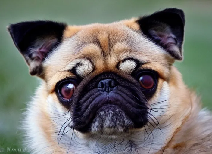 Image similar to a cross between a fox and a pug