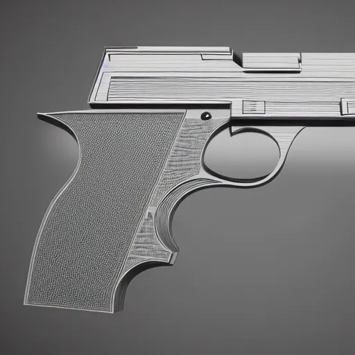 Prompt: a gun for people without hands, 3d render, 4k, ultra realistic