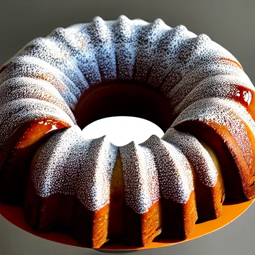 Image similar to portrait of a glazed bundt cake on a cake stand shaped like a woman\'s body, digital art, cinematic, ultradetail, 8k, trending on artstation