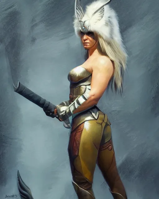 Image similar to realistic full body painting of valkyrie, winter, epic, artstation, beautiful, concept art, vance kovacs style newell convers wyeth,