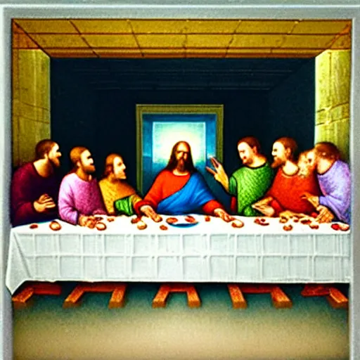 Image similar to dreambot at the last supper