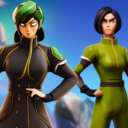 Image similar to toph beifong in fortnite, character render, full body shot, highly detailed, in game render